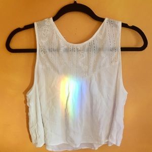 White crop top
